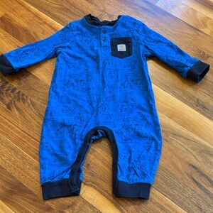 Carhartt Blue and Black Kids Footie